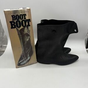 Tingley Western Boot Boot Medium Black Rubber Over Boots Size 8-9.5 Stock 3400